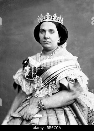 Isabel II (1830 - 1904), Reina de España desde 1833 hasta 1868.