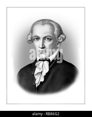 El filósofo alemán Immanuel Kant 1724-1804 Foto de stock