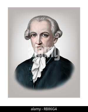 El filósofo alemán Immanuel Kant 1724-1804 Foto de stock