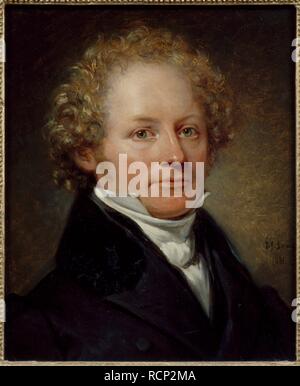 Retrato de Per Daniel Amadeus Atterbom (1790-1855). Museo: Nationalmuseum de Estocolmo. Autor: JOHAN GUSTAF SANDBERG. Foto de stock