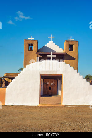 San Geronimo iglesia en el pueblo de Taos, Nuevo México Foto de stock