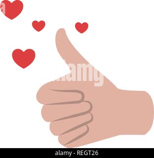 mano gesto corazón como feliz día de san valentín. Las manos hacen señal  del corazón Imagen Vector de stock - Alamy