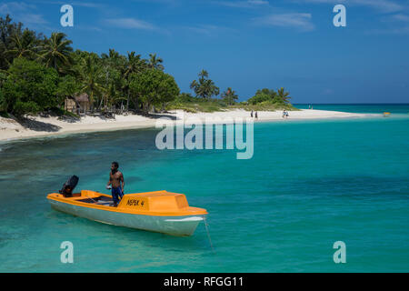 Vanuatu, isla Aneityum, Mystery Island, playa y mar Foto de stock