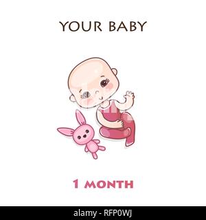 Dibujo Bebe Lindo Primer Paso Preciosa Imagen Vector De Stock Alamy