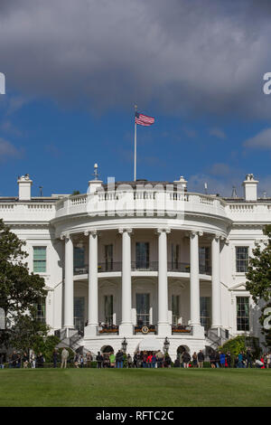 Pórtico sur de la Casa Blanca, en Washington, D.C., Estados Unidos de América, América del Norte Foto de stock