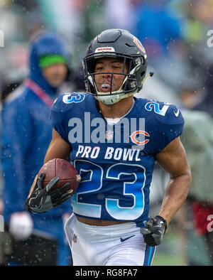 Orlando, Florida, USA. 27th Jan, 2019. AFC return specialist Andre Roberts  (19), of the New York Jets, during the NFL Pro Bowl football game between  the AFC and the NFC at Camping