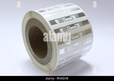 Las etiquetas pasivas RFID UHF rollo Foto de stock