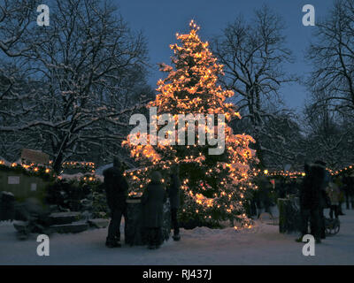 Deutschland, Oberbayern, M?nchen, Englischer Garten, Weihnachtsmarkt am Chinesischen Turm,