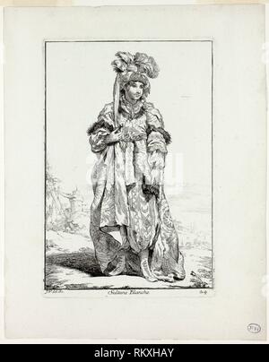 Sultane Blanche, la placa 24 desde Caravanne du Sultan à la Mecque - 1748 - Joseph Marie Vien francés, 1716-1809 - Artista: Joseph Marie Vien, YO Procedencia: