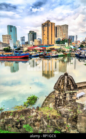 Vista del río Pasig desde el Fuerte Santiago, en Manila, Filipinas