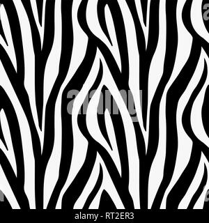 Animal Print Zebra patrón mosaico perfecta Ilustración del Vector