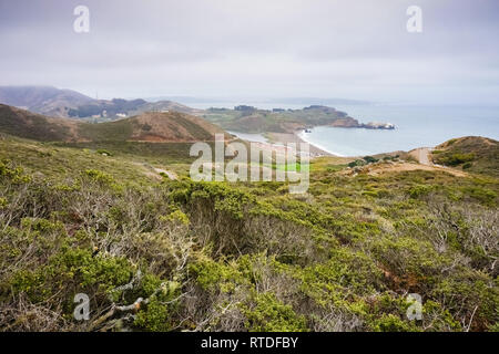 Marin zona horizontal (Rodeo Beach & Laguna), Golden Gate National Recreation Area, Marin County, California Foto de stock