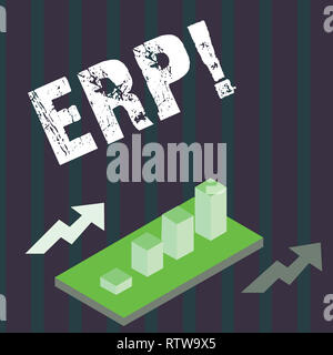 Texto de escritura ERP. Concepto Significado enterprise resource planning  con automatizar funciones de back office Fotografía de stock - Alamy
