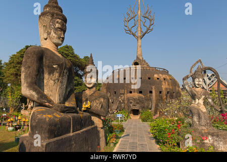 Xieng Khuan Buda Parque Vientiane en Laos Foto de stock