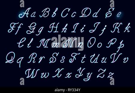 Tubo De Neon Fuente Alfabeto Dibujados A Mano Escriba Las Letras Sobre Un Fondo Oscuro Tipografia Vectorial Para Etiquetas Titulos Carteles Etc Imagen Vector De Stock Alamy En este plataforma no solo encontramos muchos tipos de letras para descargar, sino font river categoriza sus tipografias por basicas, de fantasia, goticas, de fiesta, tecnologicas y que simulan a la escritura a mano. tubo de neon fuente alfabeto dibujados