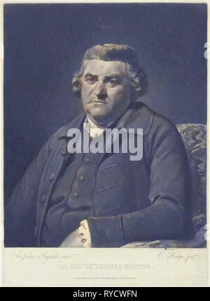 Retrato de Thomas Warton, Charles Howard Hodges, William Dickinson, 1786 Foto de stock