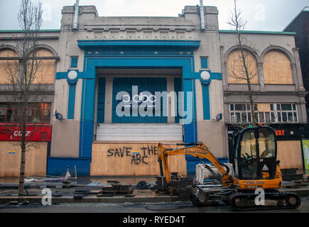 GLASGOW, Escocia - 11 de marzo de 2019: La ABC O2 sala de música cerrado debido a un incendio en la escuela de arte de Glasgow. Los lugareños quieren que el ABC para abrir sus puertas.