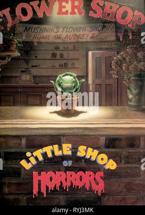 AUDREY II póster, la pequeña tienda de los horrores, 1986 Foto de stock