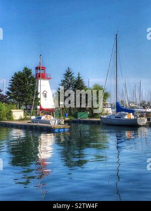Marina bahía Humber en Toronto, Canadá. Foto de stock