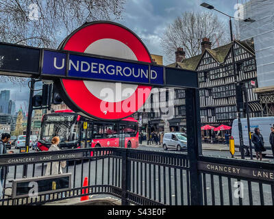 Estación de metro Chancery Lane London Foto de stock