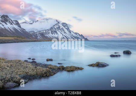 Stokksnes, Hornafjordur, Hofn, al sur de Islandia, Islandia, Europa Foto de stock