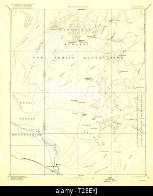 USGS TOPO Mapa AZ Arizona Tusayan 315617 250000 1886 Restauración Foto de stock