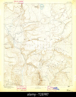 USGS TOPO AZ Arizona Mapa Verde 1892 315619 250000 Restauración Foto de stock