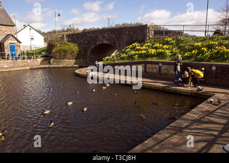Canal en Crickhowell, Brecon, Gales Foto de stock