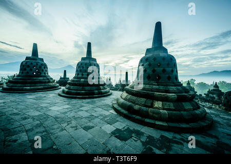 Monumentos de Borobudur, Jawa Tengah, Indonesia
