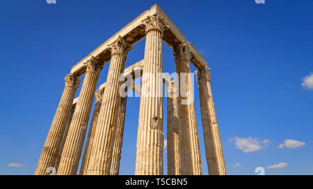 Templo de Zeus ruinas en Atenas, Grecia Foto de stock