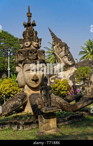 Buda Parque, Xieng Khuan, Vientiane, Laos, Indochina, en el sudeste de Asia, Asia Foto de stock