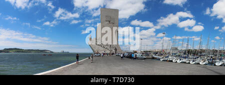 El Monumento a los descubrimientos en Lisboa, Portugal. Foto de stock