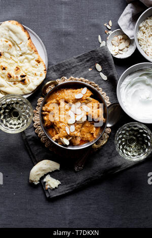 Pollo al Curry Mughalian Foto de stock
