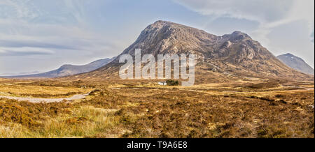 Impresión del valle de Glen Coe, en las Tierras Altas de Escocia. Foto de stock