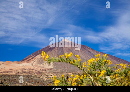 Pico del Teide, la montaña más alta de España, visto desde el oriente Foto de stock