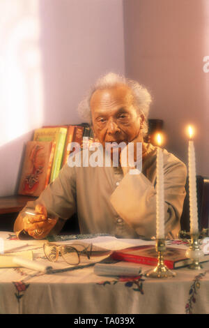 Retrato de Naushad Ali, director musical de Bollywood Foto de stock