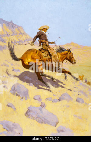Frederic Remington, el Vaquero, pintura, 1902 Foto de stock