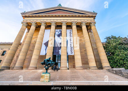 Philadelphia, Pennsylvania, EE.UU., Diciembre 2018 - Museo de Arte de Filadelfia.