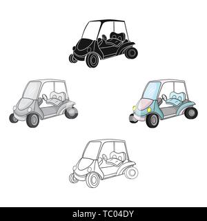 Icono De Carro De Golf En Cartoon Negro Estilo Aislado Sobre Fondo Blanco Simbolo Del Club De Golf De Ilustracion Vectorial Imagen Vector De Stock Alamy