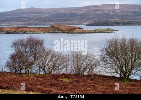 Skinidin, Loch Erghallan, Isla de Skye, Highlands, Escocia, Reino Unido.