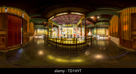 Vista panorámica en 360 grados de Un museo de cera en el Bao Gong Memorial Hall