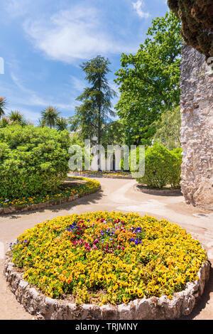 Huerto formal en Villa Rufolo jardines en Ravello en Campania Italia Meridional Foto de stock