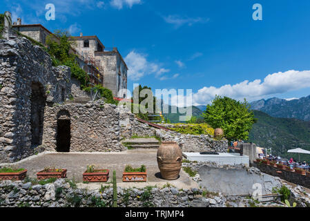Villa Rufolo jardines en Ravello en Campania Italia Meridional Foto de stock