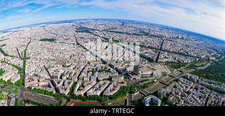 Antena panorámica de París, Francia