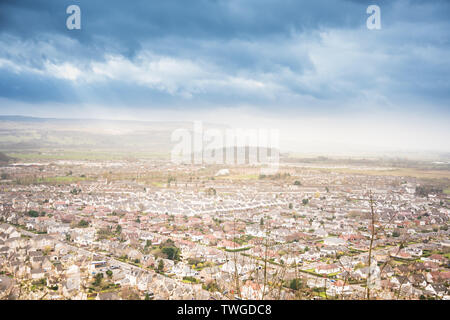 Ciudad de Stirling, Escocia, panorama fotográfico urbano