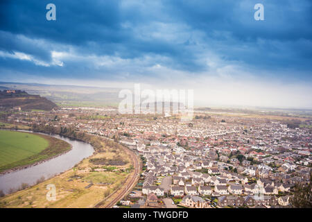 Ciudad de Stirling, Escocia, panorama fotográfico urbano