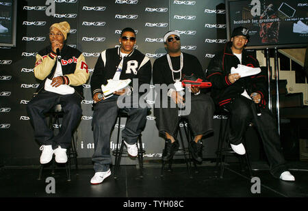 Lupe Fiasco, Nelly, Mike Jones and Daddy Yankee during Reebok Now News  Photo - Getty Images