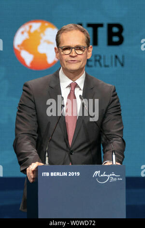La ITB de Berlín 2019 - Ceremonia de apertura, Michael Müller, Alcalde de Berlín Foto de stock