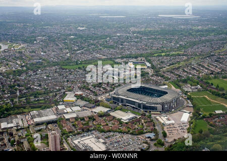 Estadio de Twickenhan desde el aire, Londres, Inglaterra, Reino Unido. Foto de stock