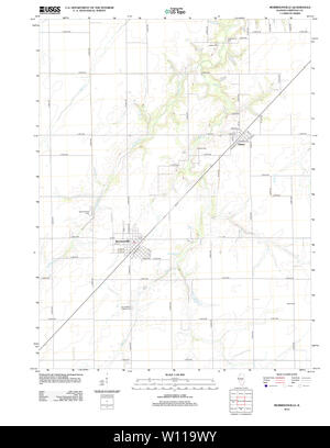 USGS TOPO Mapa IL Morrisonville Illinois 20120816 TM Restauración Foto de stock